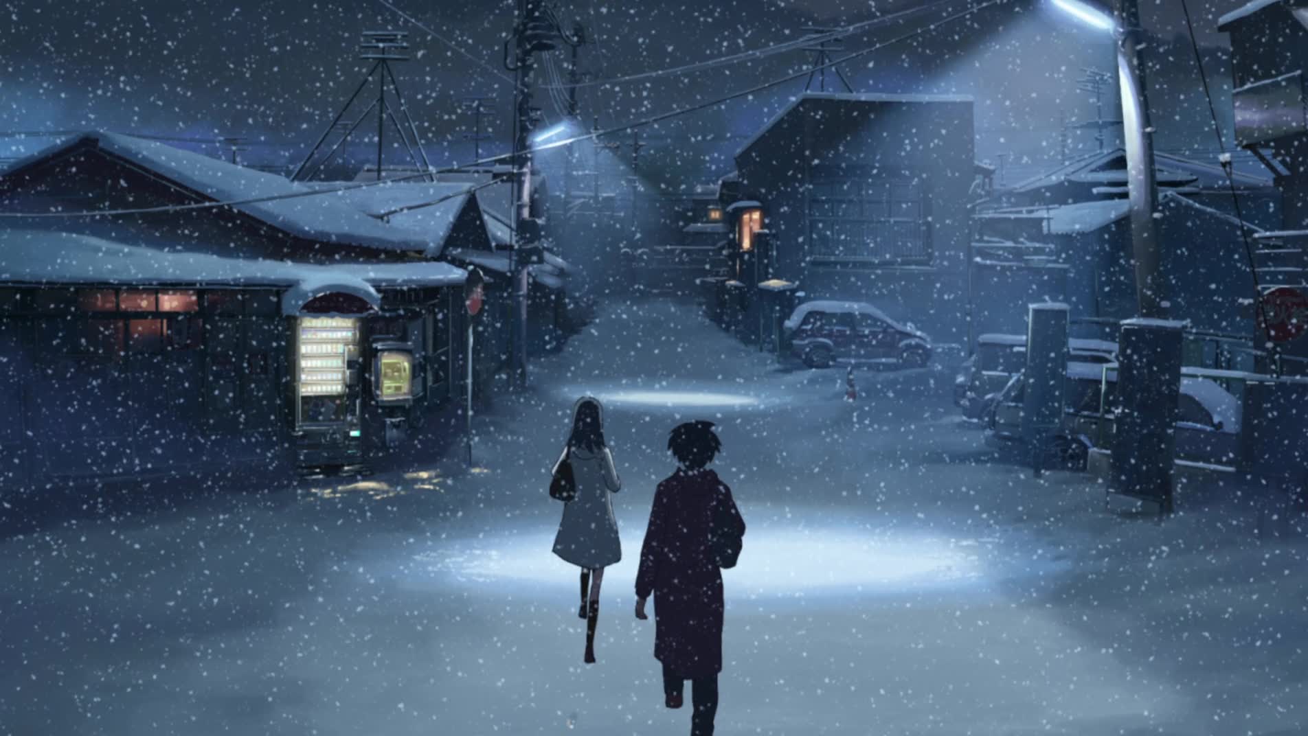 anime snow scenery